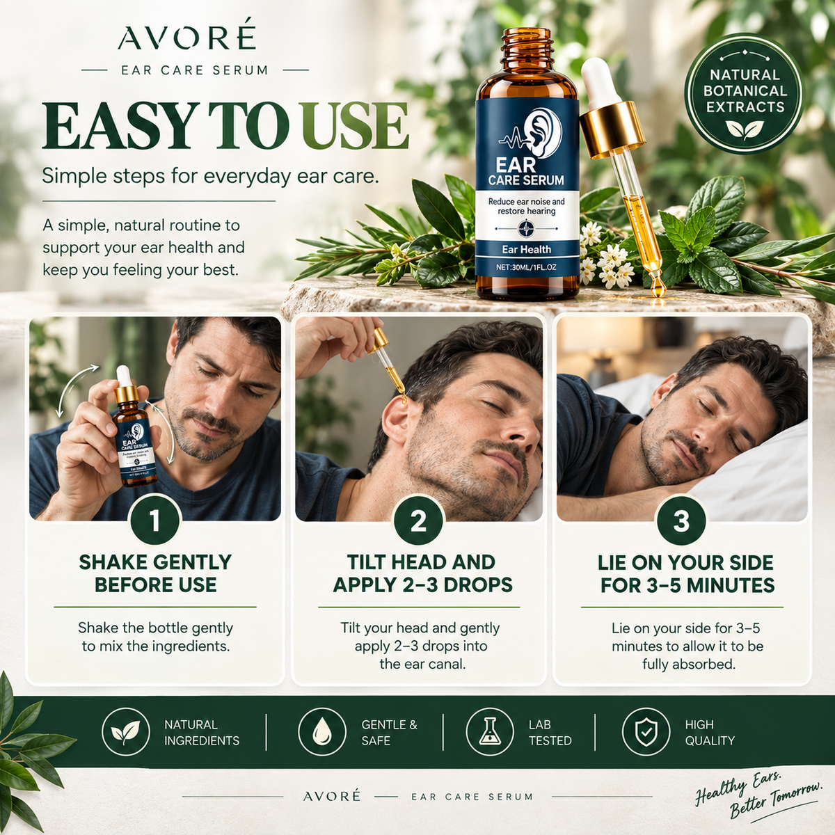 AVORE EarEase Tinnitus Relief & Ear Support